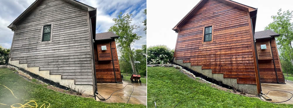Wood Siding Soft Washing Services IN